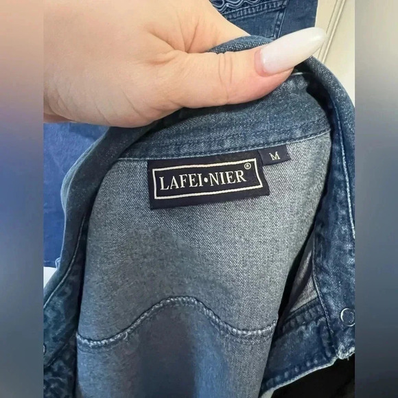 Vintage | Lafei Nier | Embellished Western Denim 2 Piece Set | Size  M [83] - Picture 10 of 13